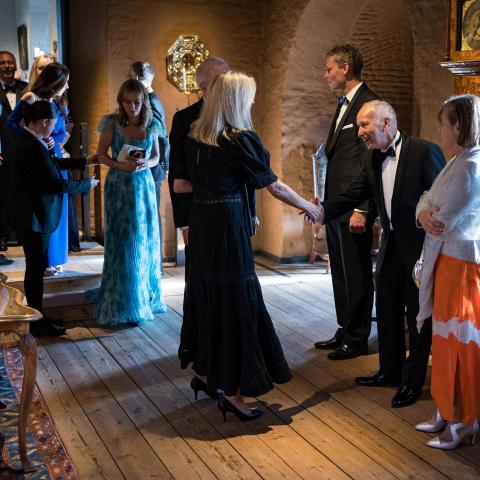 Caffarelli greets guest at Akershus Castle. 