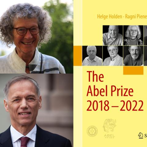 Bokomslag og portretter av Ragni Piene og Helge Holden